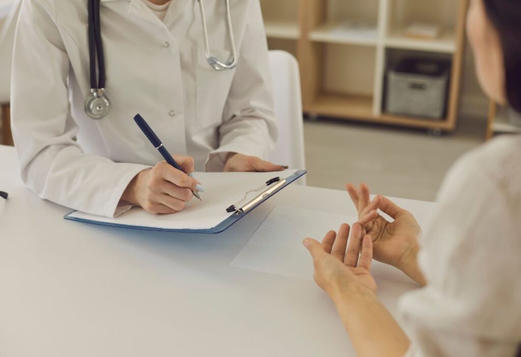 paciente em consulta medica